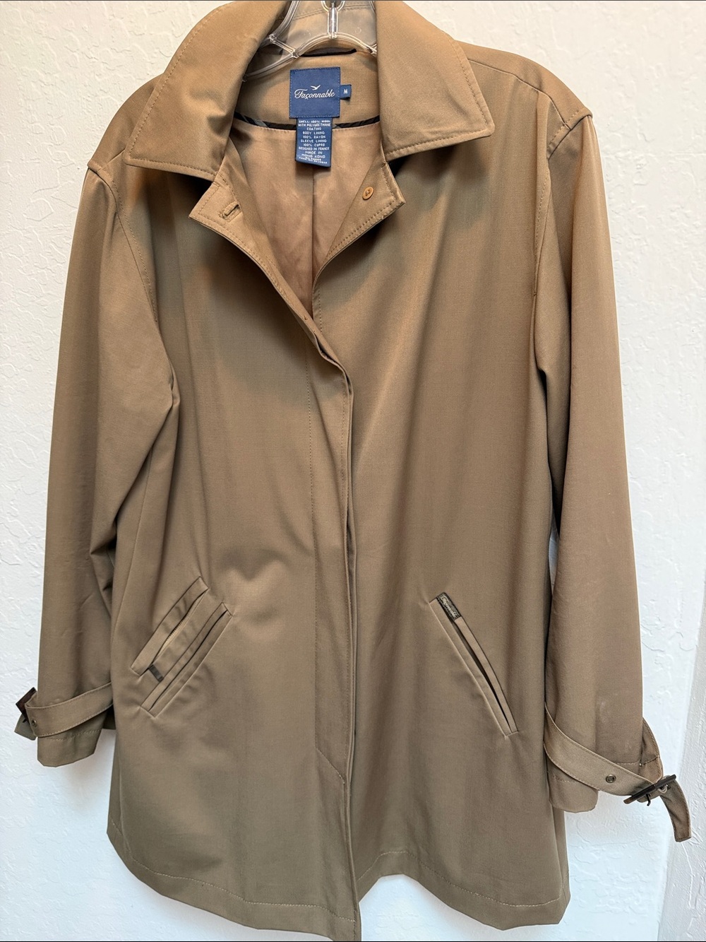 Faconnable Classic Tan Trench Coat